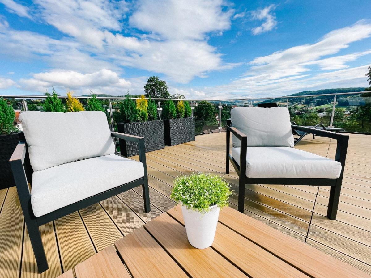 Penthouse Sloneczna Rapsodia - Blisko Parku Zdrojowego - Duzy Taras Na Dachu - Piekny Widok - Winda - Garaz Apartment รับกา ภายนอก รูปภาพ