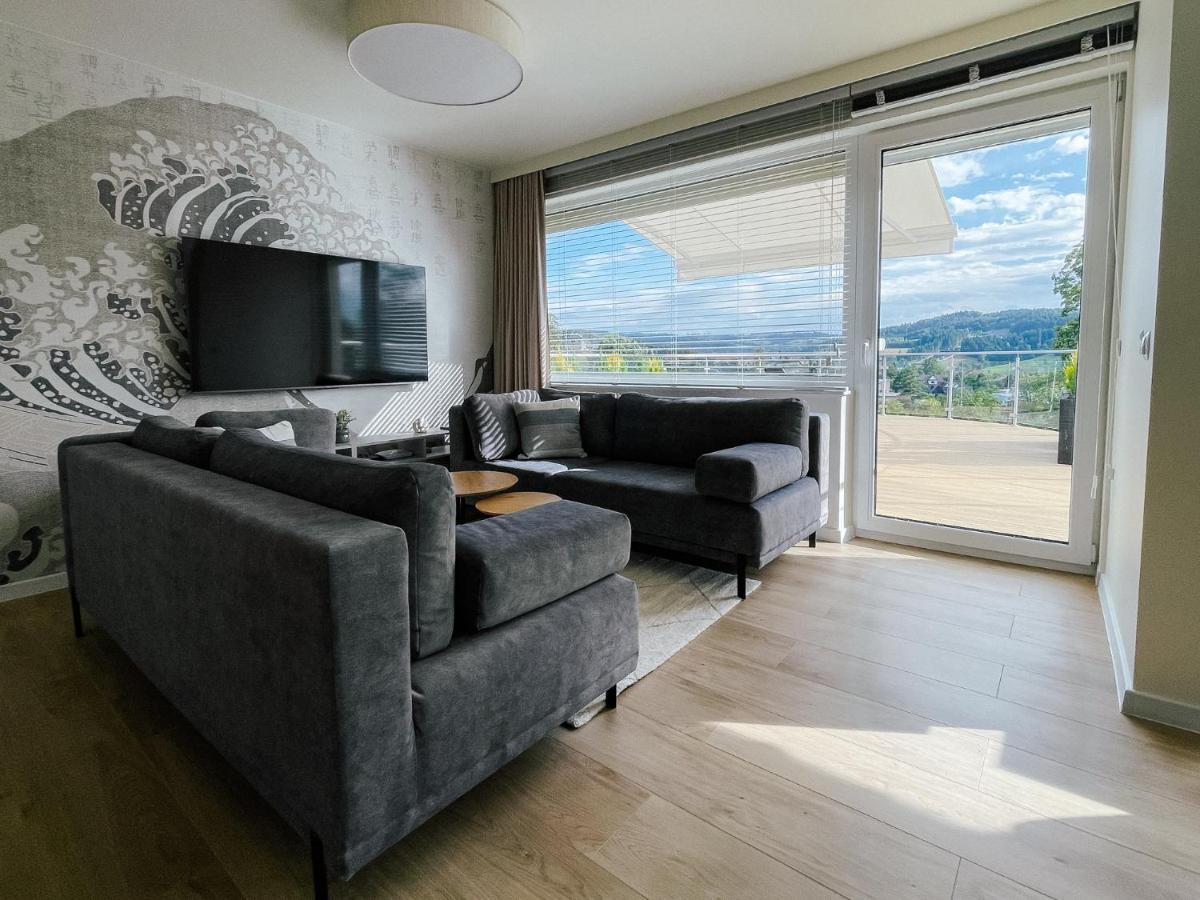 Penthouse Sloneczna Rapsodia - Blisko Parku Zdrojowego - Duzy Taras Na Dachu - Piekny Widok - Winda - Garaz Apartment รับกา ภายนอก รูปภาพ